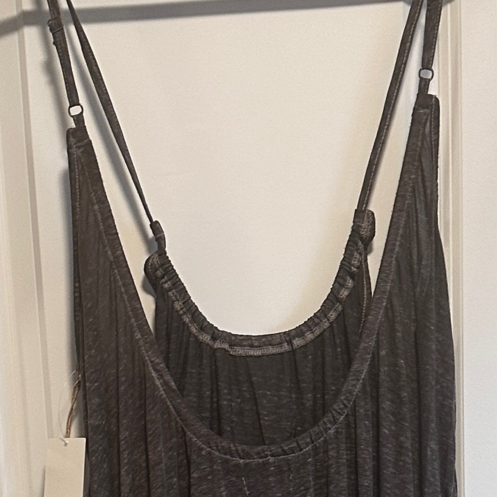 Nordstrom Leith Charcoal Gray Sleeveless Maxi Dress